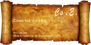 Cserta Erika névjegykártya