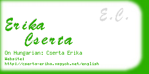 erika cserta business card